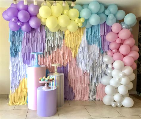 Pastel Streamer Backdrop Streamer Backdrop Birthday Party