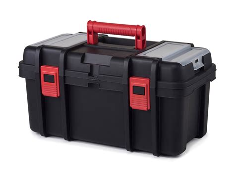 Hyper Tough 19 Inch Toolbox Plastic Tool And Hardware Storage Black