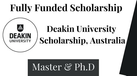Deakin University Research Training Program Scholarship Australia 2024