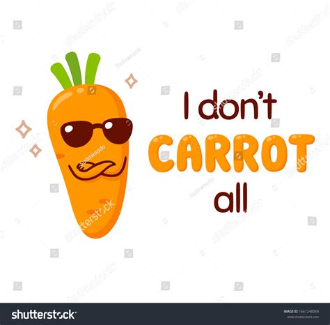 Cool Carrot Sunglasses Text Dont Carrot Stock Vector Royalty Free