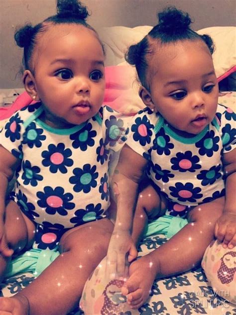 Black Twin Babies Twin Baby Girls Black Baby Girls Cute Black Babies