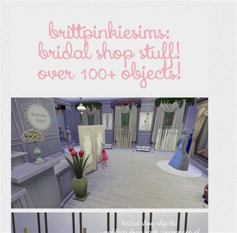 Brittpinkiesims♥ Bridal Shop Bridal Sims 4