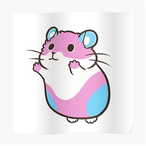Pride Hamster Transgender Poster By Pawlove Redbubble