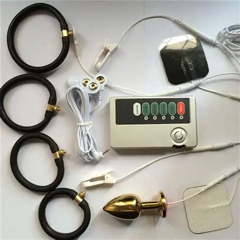 Sex Electro Gold Anal Plug Toys Electro Shock Therapy Kits Penis