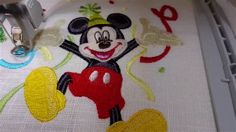 Machine Embroidery Design Mickey Mouse Youtube