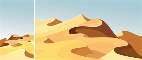Beautiful Sand Dunes Set 2067721 Vector Art At Vecteezy