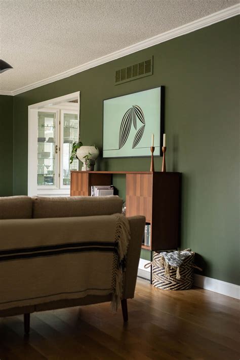 My Green Living Room With Dark Green Paint Living Room Green Living