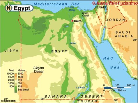 Egipt Harta Geografica Harta