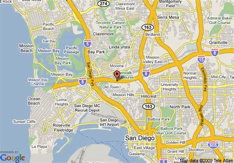 Map Of Extended Stay America San Diego Hotel Circle San Diego