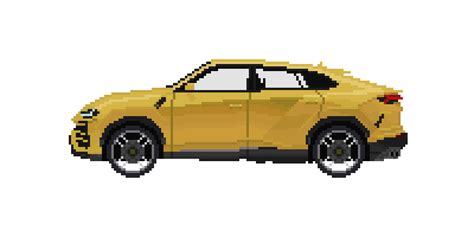Detailed Pixel Art Cars
