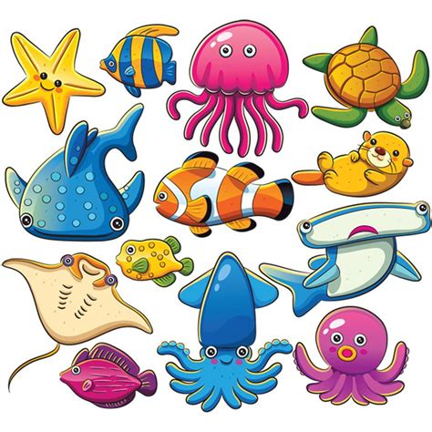 Vivid Marine Animals Sea Animals Drawings Cartoon Sea Animals Sea