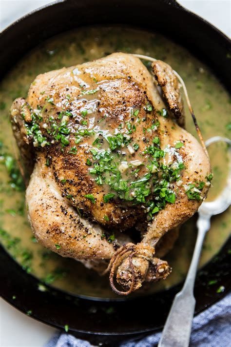 Also, i did not rotate mine at all (i had to use toothpicks to hold the legs. Perfect Roast Chicken with Lemon Herb Pan Sauce | Recipe ...