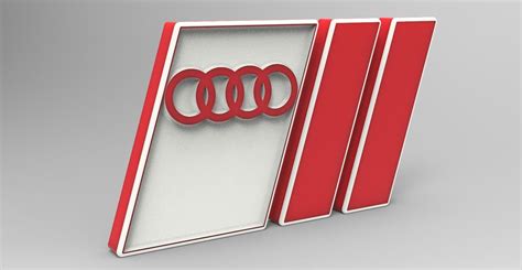 Logo Audi 3d Model 3d Printable Cgtrader