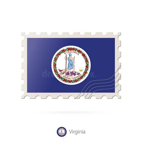 Postage Stamp With Usa State Flags Set Of 51 Us States Flag Stock