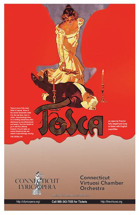 Tosca Opera Poster Tosca Puccini Vintage Poster Poster Art Print