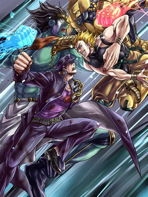 Jotaro Vs Dio Wallpaper 4K