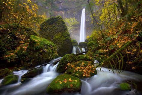 November Rain Elowah Falls Oregon Marc Adamus Photography