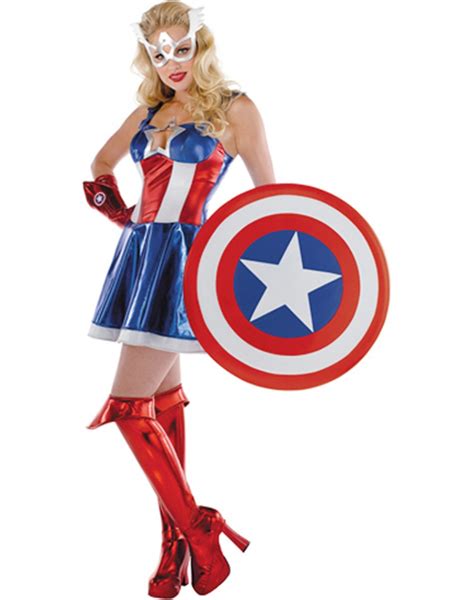 American Dream Sassy Prestige Captain America Superhero Costume