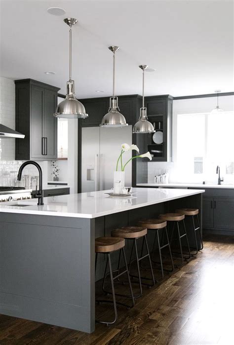 Grey Trendy Grey Modern Kitchen Design Decoomo