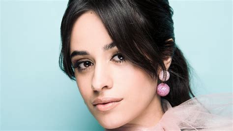 download earrings brunette brown eyes close up face latina singer music camila cabello 4k ultra