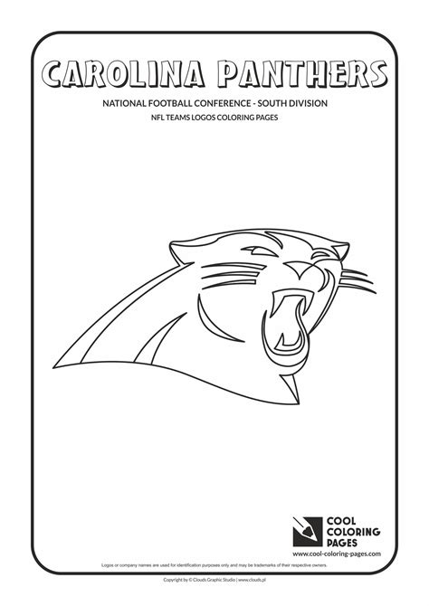 Cool Coloring Pages Carolina Panthers Nfl American Football Teams