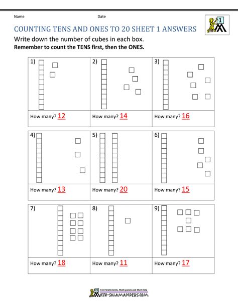 Tens And Ones Worksheets Grade 1 Math Place Value Worksheets 2 Digit