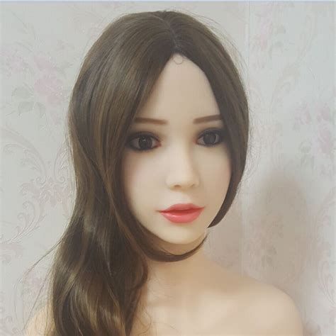 Realistic Doll Head 50 Life Size Silicone Love Doll Heads For 135cm