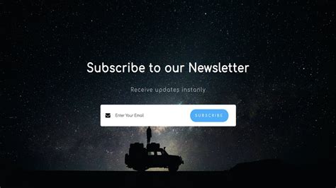 Subscribe To Newsletter Design Using Html And Css Newsletter Section