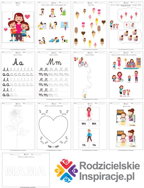 12 kwietnia to dzień czekolady. Dzień Mamy - karty pracy za darmo [przedszkole ...