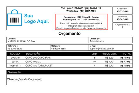 4 Modelos De Orçamento Para O Comércio Modelos De Orçamento Modelo