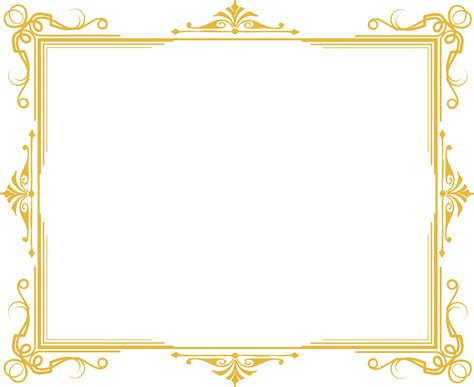 Golden Frame PNG HD Image PNG All PNG All