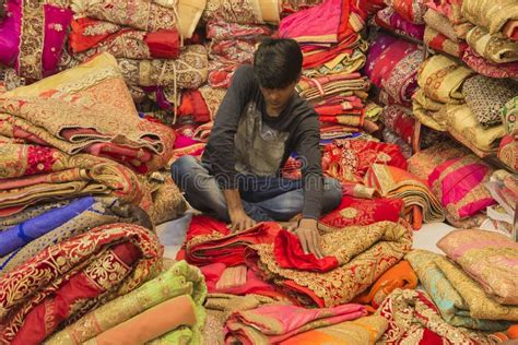 Jaipur Rajasthan India Dec 2016 Sari Shop Indian Tradit