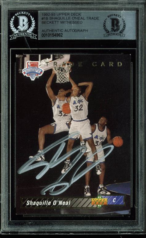 Check spelling or type a new query. Lot Detail - Shaquille O'Neal Signed 1992-93 Upper Deck Rookie Card (Beckett/BAS Encapsulated)