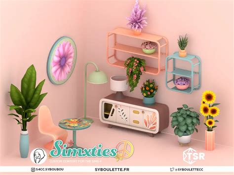 simxties flower cc sims 4 syboulette custom content for the sims 4