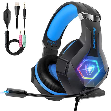 Beexcellent Gaming Headset Ps4 Xbox Pc Noise Isolation Mic Rgb
