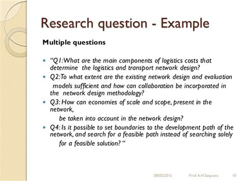As a very simple example you could have this title: How to write a research question and hypothesis