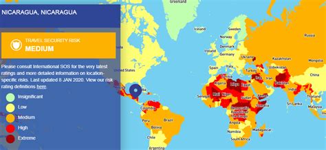 Mapa De Los Países Más Peligrosos Del Mundo Para Viajar En