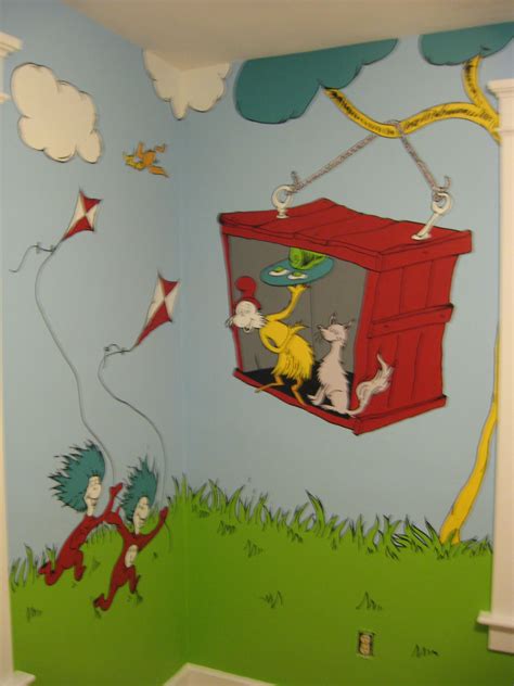 Pin By Betty Metcalf On Dr Suess Dr Seuss Nursery Mural Dr Seuss Crafts