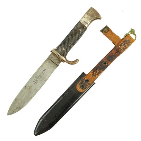 Original German Wwii Hitler Youth Knife With Motto By Carl Heidelberg