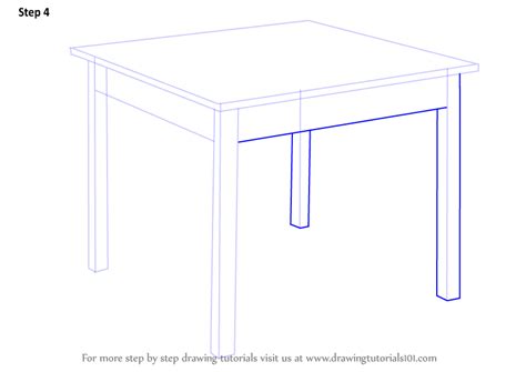 Learn How To Draw A Table Furniture Step By Step Drawing Tutorials