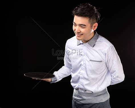 Male Waiter Tray Action Picture And Hd Photos Free Download On Lovepik