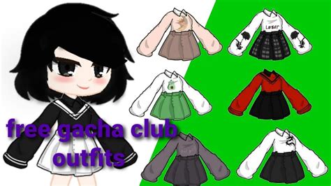 Gacha Club Free Outfits Props Green Screen Free To Use Youtube