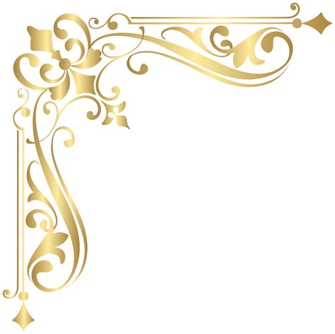 Corner Gold PNG Clipart Image | Gallery Yopriceville - High-Quality