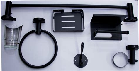 7 Piece Bathroom Accessory Set N018b Black Cedar Clink Hardware