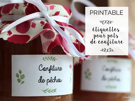 Étiquettes Pour Pots De Confiture Printable Gratuit Creacoton