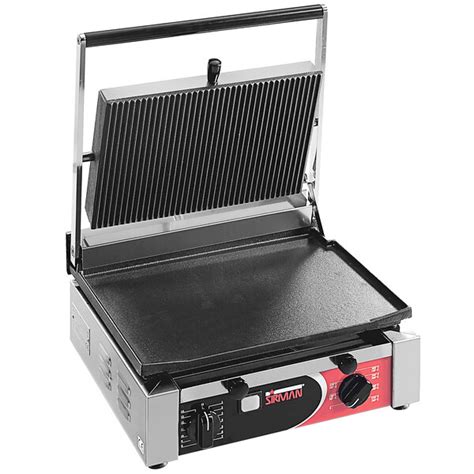 Sirman A Si Cort L Single Panini Grill With Grooved Top And