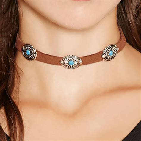 Now Available On Our Store Vintage Turquoise Flower Chocker Check It