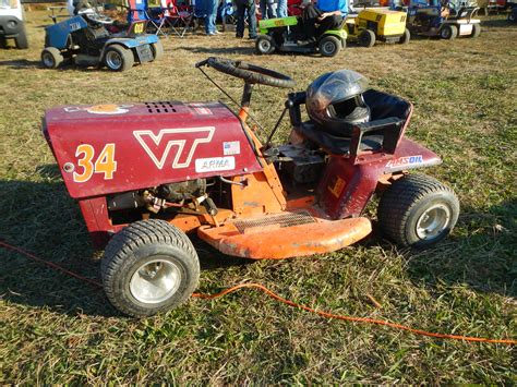 Suped Up Lawn Mower For Racing With The Virginia Lawn