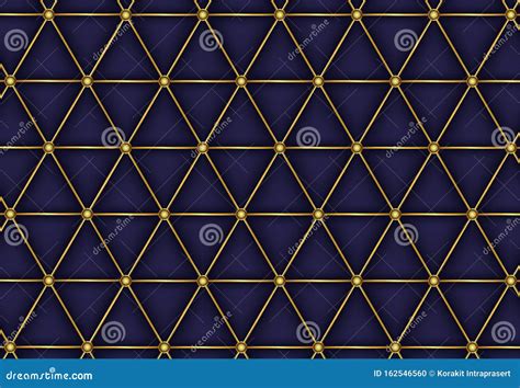 Abstract Polygonal Pattern Luxury Golden Line With Dark Blue Template
