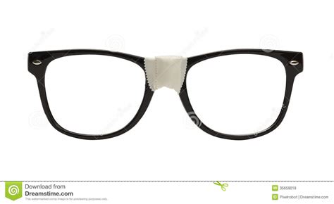 Black Frame No Lenses Classic Taped Nerd Glasses Costume Accessory